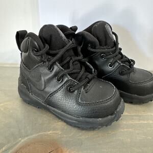 Nike Manoa LTR Boots Shoes TD BQ5374-001 Black Toddler Kids Size 5C